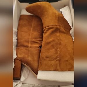 Women's Ralph Lauren Mid Calf Suede Boots Size 9